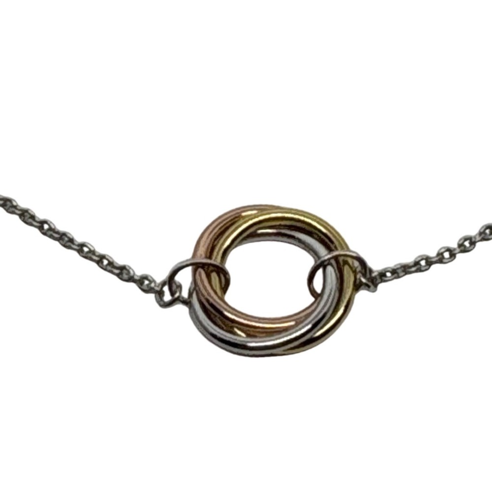 Vintage Origami Owl Tri Tone Interlocking Circles Pendant Necklace Adjustable